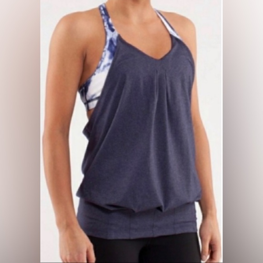 Lululemon Blue Tye-Dye No Limits Tank